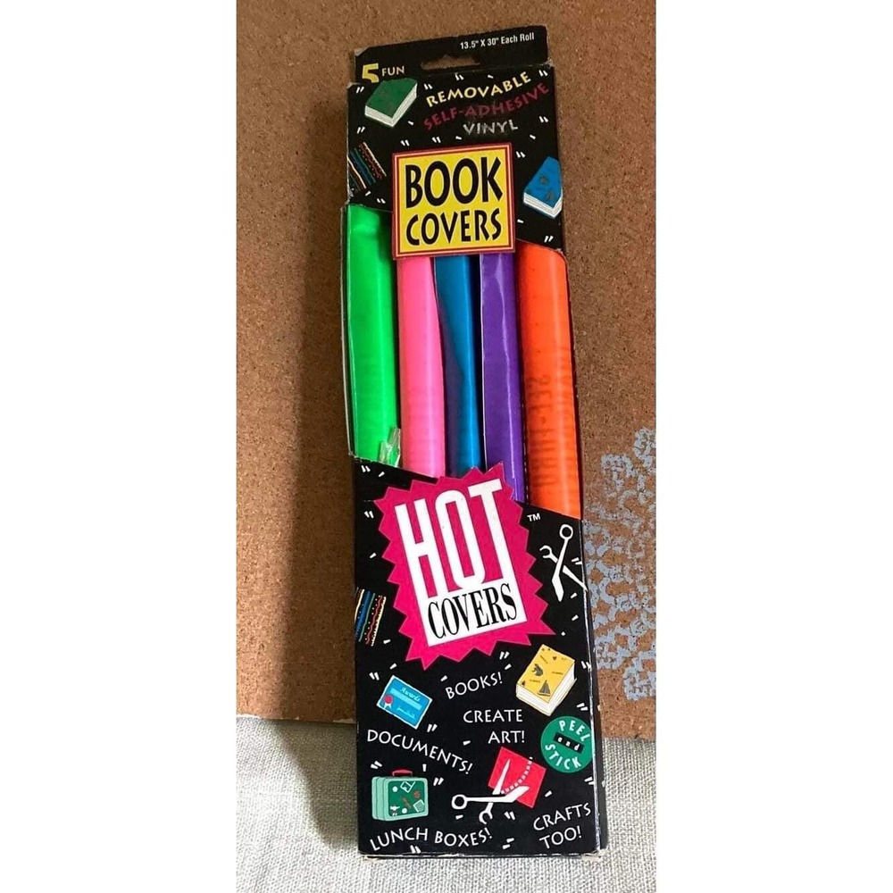Vtg NOS 90s Kittrich Hot Covers Removable Self Adhesive Vinyl ~ Crafts Or Books